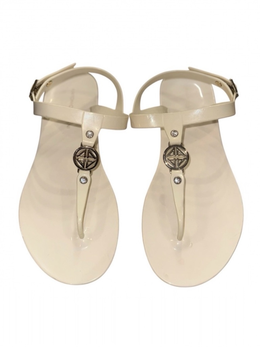 Antonio Melani Thong Jelly Sandals – Size 9 – Ivory Jellycore Chic
